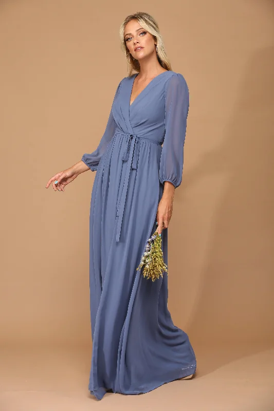 Exclusive Flash Sale Long Sleeve Mother of the Bride Chiffon Dress