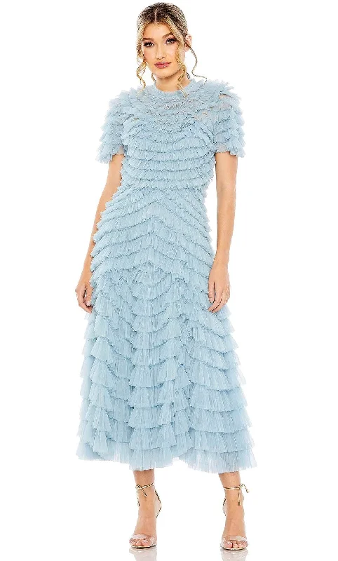 Weekend Special Bargains Mac Duggal 8055 - High Neck Ruffle Evening Dress