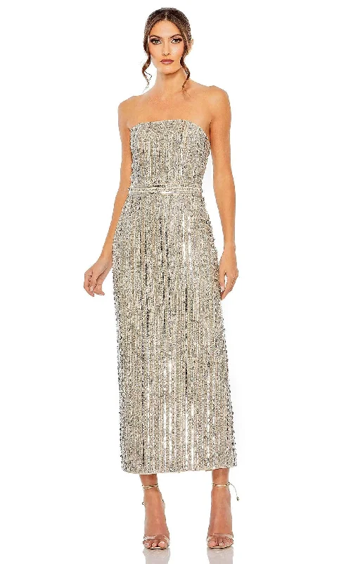 Weekend Buy One Get One Mac Duggal 93831 - Tea Length Highly Embellished Dress