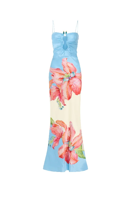 Weekend Savings Bonanza Orchid Oasis Strap Gown