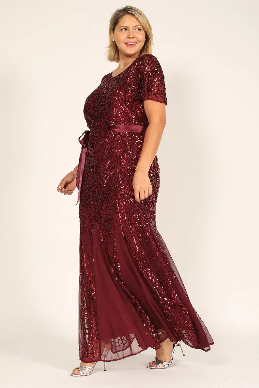 Weekend Shopping Extravaganza R&M Richards 1875W Long Plus Size Evening Dress