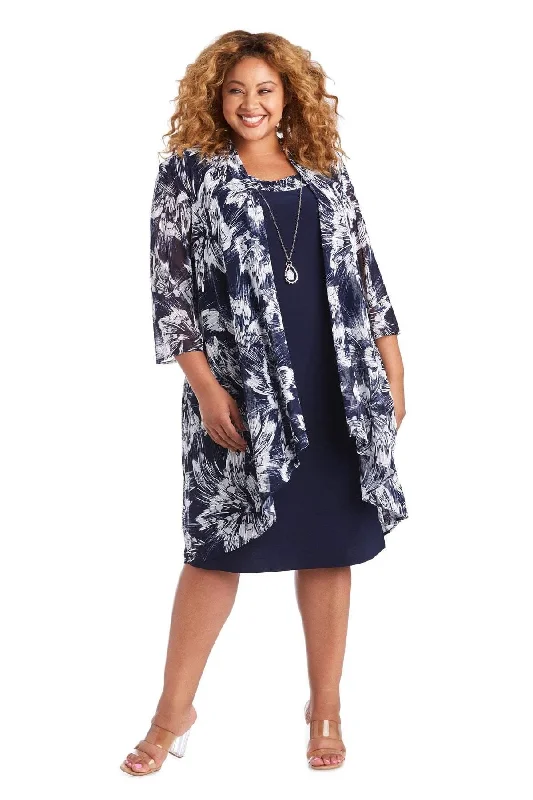 Weekend Best Price Deals R&M Richards 7117W Short Plus Size Mother Of The Bride Dress