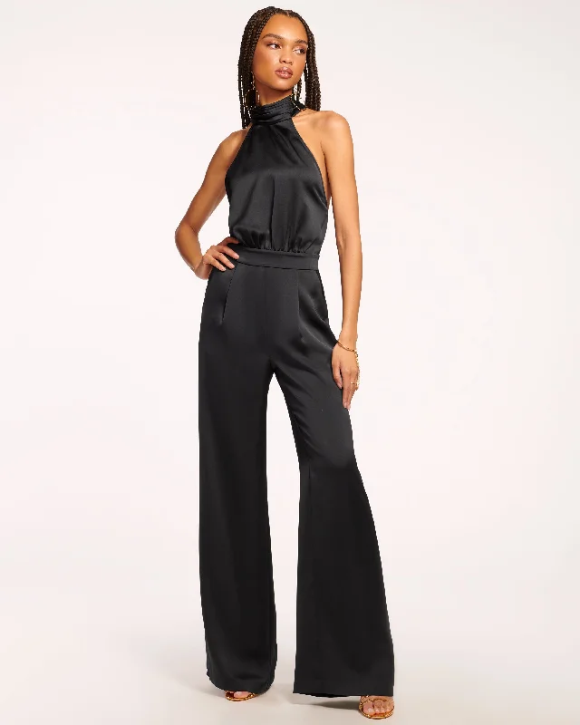 Weekend Special Offers Tatiana Wide Leg Halter Jumpsuit